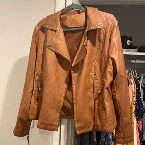 NWOT Max Studio faux leather moto jacket